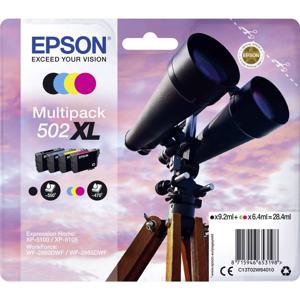 Epson Inktcartridge T02W6, 502XL Origineel Combipack Zwart, Cyaan, Magenta, Geel C13T02W64010