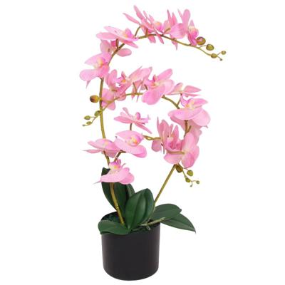 vidaXL Kunst orchidee plant met pot 65 cm roze vidaXL Kunst orchidee plant met pot 65 cm roze