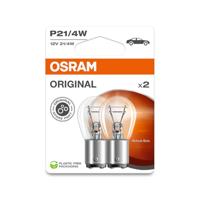 OSRAM ORIGINAL LINE 12V, P21/4W, signaallamp, Metalen Voet, Dubbele Blister, (2 lampen)