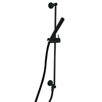 Sub Flow zwarte glijstangset met wandaansluitBocht