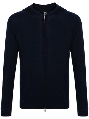 Boggi Milano Gebreide hoodie - Blauw