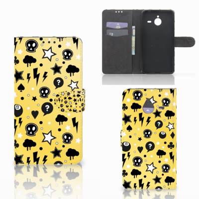 Telefoonhoesje met Naam Microsoft Lumia 640 XL Punk Geel Telefoonhoesje met Naam Microsoft Lumia 640 XL Punk Geel
