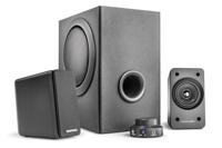 Wavemaster MX3+ BT 2.1 luidsprekersysteem (50 Watt) met Bluetooth-streaming actieve boxen voor TV/Tablet/Smartphone/PC zwart (66506)