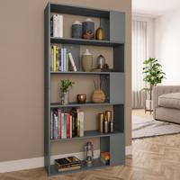 vidaXL Boekenkast/kamerscherm 80x24x159 cm spaanplaat grijs
