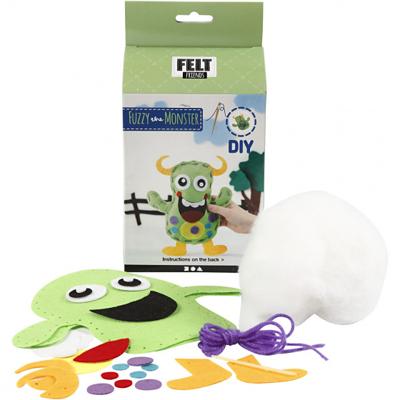 Funny Friends knutselset DIY monster junior vilt groen 4 delig Funny Friends knutselset DIY monster junior vilt groen 4 delig