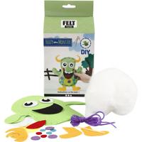 Funny Friends knutselset DIY monster junior vilt groen 4 delig