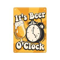 Paperdreams Tekstbord Metaal 22x16,5cm - Beer O&apos;clock