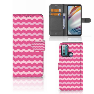 Motorola Moto G60 Telefoon Hoesje Waves Pink