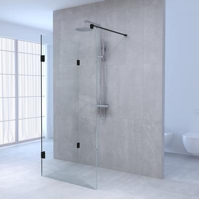 Sanituba Complete Profielloze Inloopdouche Reversed 90x100 cm Zwart Mat