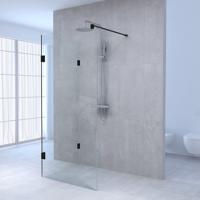 Sanituba Complete Profielloze Inloopdouche Reversed 90x100 cm Zwart Mat