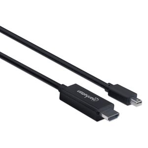 Manhattan 153287 DisplayPort-kabel Mini-displayport / HDMI Adapterkabel Mini DisplayPort-stekker, HDMI-A-stekker 1.80 m Zwart