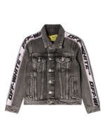 Off-White Kids veste en jean à logo imprimé - Gris