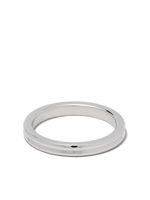 Le Gramme 18kt white polished gold Horizontal Guilloche ring - Argent - thumbnail