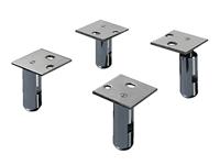 Rittal 2859.000 chassisaccessoires - accessoires (zilver, roestvrij staal, 350 kg, 4 stuks (S), TS 8, SE 8, PC, 3,6 kg)