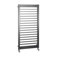 Designradiator Sapho Mateo Recht 60x137.6 cm 752W Antraciet