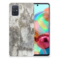 Samsung Galaxy A71 TPU Siliconen Hoesje Beton Print - thumbnail