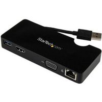 StarTech.com Universeel USB 3.0 mini docking station voor laptops met HDMI of VGA, gigabit Ethernet, - thumbnail