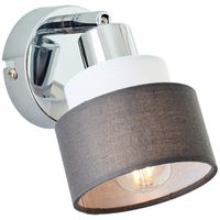 Brilliant Wandlamp Naples chroom met wit 99991/22