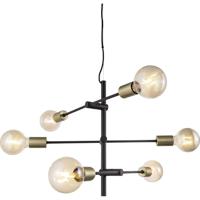 Nordlux Josefine 48933003 Hanglamp E27 Zwart (mat), Messing