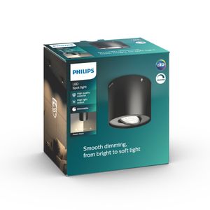 Philips Lighting Phase Opbouwlamp LED LED vast ingebouwd 4.5 W Warmwit Zwart