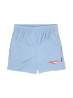 Palm Angels Kids short de bain Flames - Bleu