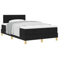 vidaXL Boxspring Bed met Matras Zwart 120x190 cm Stof