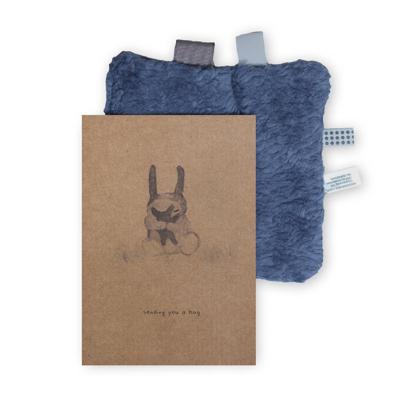 Snoozebaby Giftset Knuffeldoekje & Geboortekaartje - Blue Nights