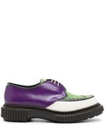 Adieu Paris x Undercover derbies Type 195 à design colour block - Vert