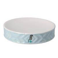 Zeephouder/zeepbakje blauw/wit keramiek 10 cm   -
