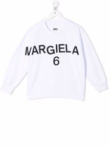 MM6 Maison Margiela Kids sweat à logo imprimé - Blanc