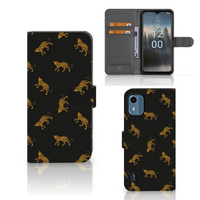 Telefoonhoesje met Pasjes voor Nokia C12 Leopards