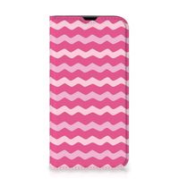 iPhone 13 Pro Hoesje met Magneet Waves Pink - thumbnail