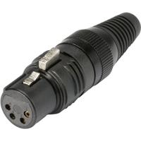 Hicon HI-X4CF-G XLR-connector Bus, recht Aantal polen: 4 Zwart 1 stuk(s) - thumbnail