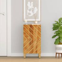 Dressoir 40x33,5x75 cm massief mangohout bruin en zwart - thumbnail