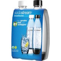 SodaStream Soda PET-Fles Fuse 1 liter, duopack drinkfles 1x wit, 1x zwart - thumbnail