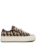 Valentino Garavani baskets Totaloop XL Toile Iconographe - Marron