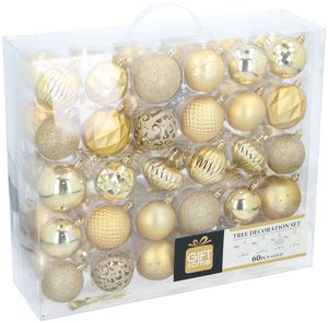 Kerstballen Goud 60 stuks