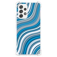 Samsung Galaxy A53 5G Doorzichtige Silicone Hoesje Waves Blue - thumbnail