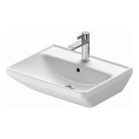 Wastafel Duravit D-Neo Met Overloop Kraanvlak 1 Kraangat 55 cm Hoogglans Wit Duravit - thumbnail