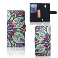 Nokia 1 Plus Hoesje Purple Flower - thumbnail