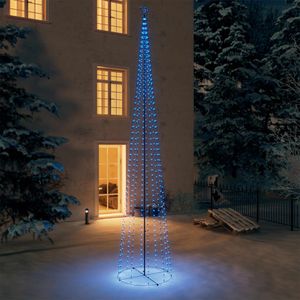 VidaXL Kegelkerstboom 752 blauwe LED&apos;s 160x500 cm