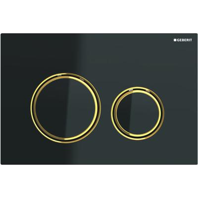Bedieningsplaat Geberit Sigma-21 Glas Zwart/Goud