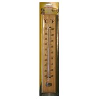 Buiten thermometer hout 40 x 7 cm