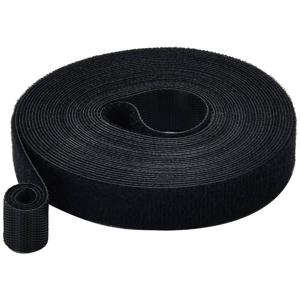 TRU COMPONENTS T24CA060 Klittenband Om te bundelen Haak- en lusdeel (l x b) 5 m x 15 mm Zwart 5 m