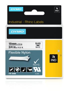 Labeltape DYMO IND RHINO 18489 Tapekleur: Wit Tekstkleur:Zwart 19 mm 3.5 m Labeltape DYMO IND RHINO 18489 Tapekleur: Wit Tekstkleur:Zwart 19 mm 3.5 m