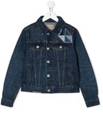 Ralph Lauren Kids veste en jean à détails de patchs - Bleu