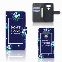 LG G5 Portemonnee Hoesje Flowers Blue DTMP