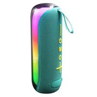 T&G TG-384 Mini Draagbare Bluetooth Luidspreker RGB Licht Draadloze Muziek Subwoofer Ondersteuning TF / U-schijf - Groen - thumbnail