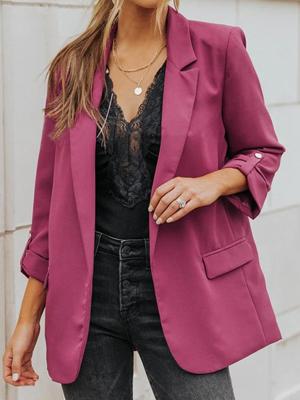Casual Plain Shawl Collar Long sleeve Loose Blazer Casual Plain Shawl Collar Long sleeve Loose Blazer