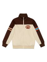 Gucci Kids veste bomber à logo GG - Tons neutres - thumbnail